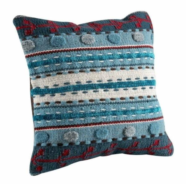Mat The Basics Abramo Turquoise Square Cushions- 18 x 18 in. CUSABRTUR181800